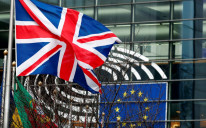 A British Union Jack flag flutters outside the European Parliament in Brussels, Belgium January 30, 2020.