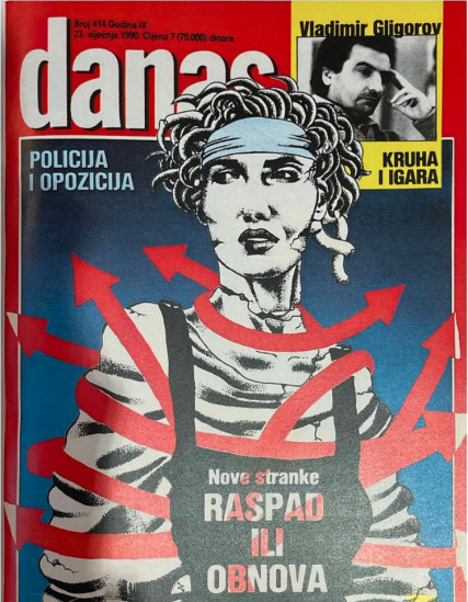 Naslovna strana magazina Danas u kojem je objalvjen tekst Fahrudina Radončića