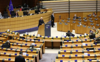 Josep Borrell speaking at the European Parliament