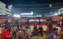Spectators streamed out of the Nationals Park stadium as the game between the Washington Nationals and the San Diego Padres was interrupted due to a shooting outside the stadium