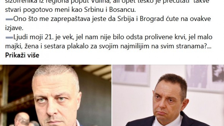 Status Vojina Mijatovića na Facebooku 