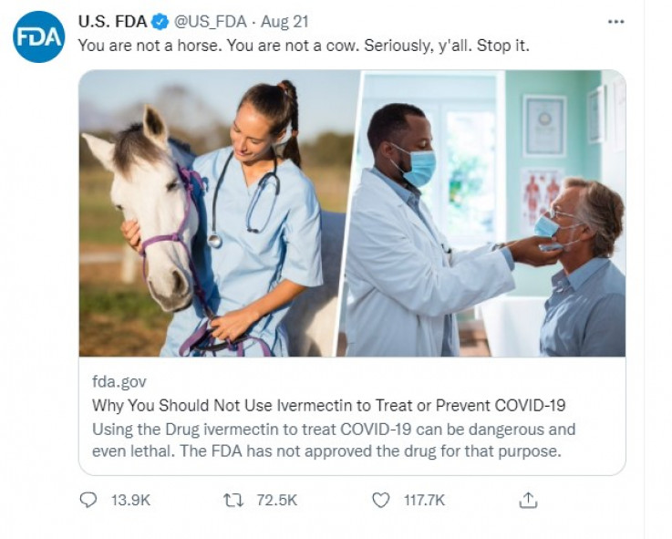 Objava FDA na Twitteru