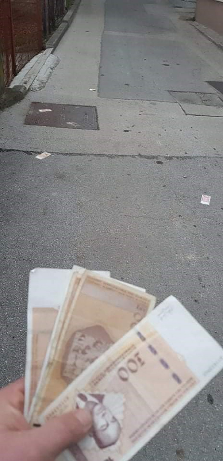 Novčanice koje je  Lokmić pronašao:  Bile rasute po cesti 