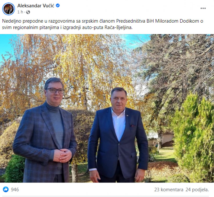 Vučić na Facebooku