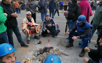 Fotografija sa protesta rudara u Sarajevu