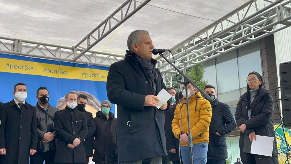 Fahrudin Radončić na skupu podrške u Zenici