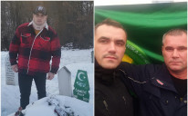 Povrijeđeni rudar Hasan Kadirić i Esmer Buševac s nastradalim Raifom Čamdžićem
