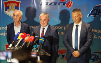 Lideri SDS-a, PDP-a i DNS-a, Mirko Šarović, Branislav Borenović i Nenad Nešić