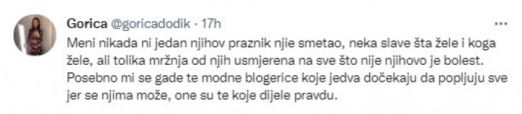 Objava Gorice Dodik