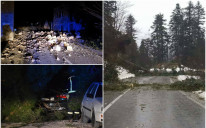 Olujni vjetar na hrvatskoj obali rušio je stabla, električne kablove, dizao krovove kuća i prevrtao vozila