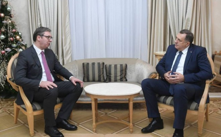 Dodik i Vučić sastali su se u vili "Mir" iza zatvorenih vrata