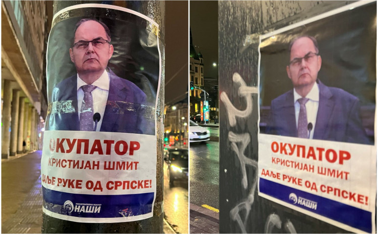 Plakati na kojima Kristijana Šmita nazivaju "okupatorom"