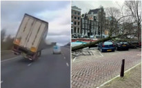 U Velikoj Britaniji otežano se odvija saobraćaj, a u Holandiji stabla padaju na tlo