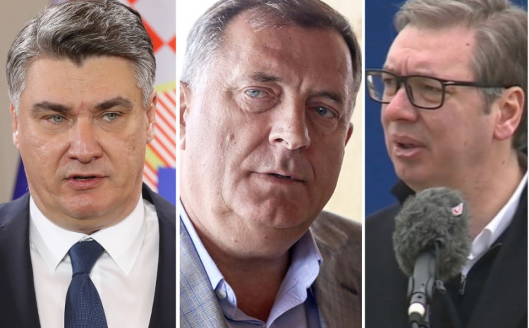 Milanović, Dodik, Vučić