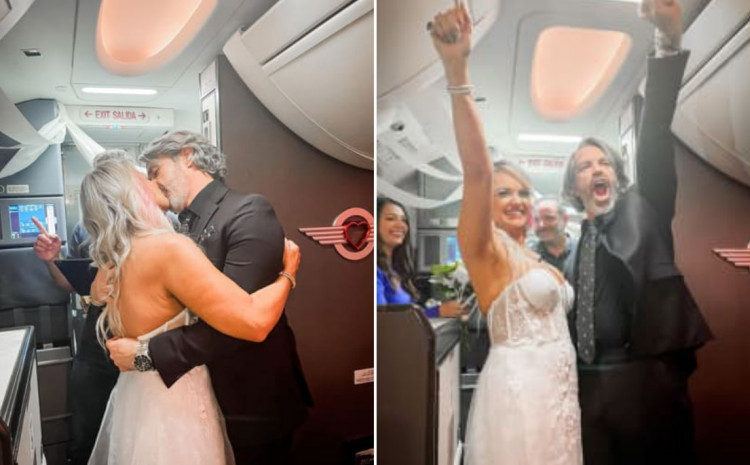 Par se vjenčao u avionu