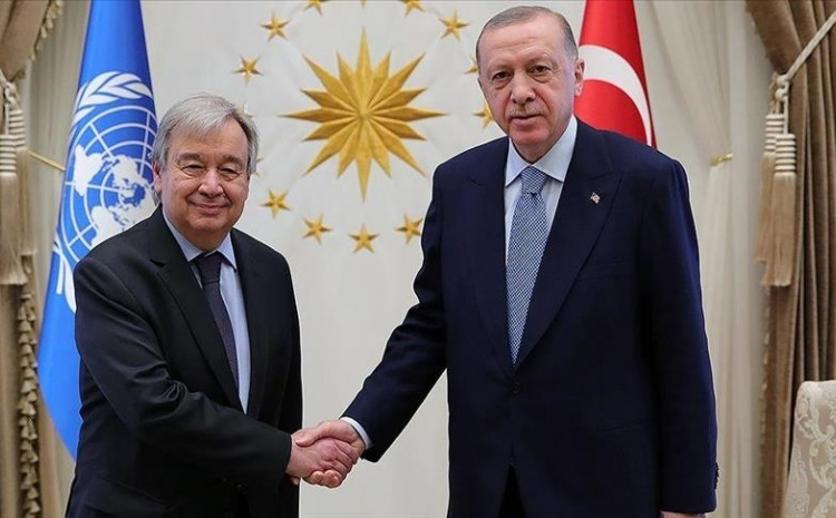 Antonio Guterres and Recep Tayyip Erdogan