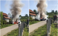 Vatra u potpunosti uništila automobil