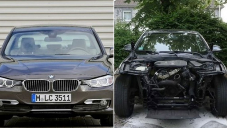 Lopovi su s BMW-a Serije 3 (F30) uzeli gomilu dijelova s prednjeg kraja