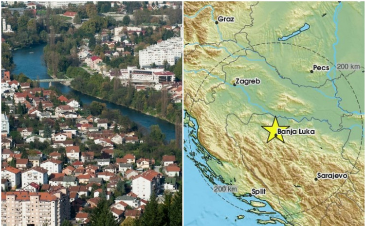 Zemljotres na području Banja Luke