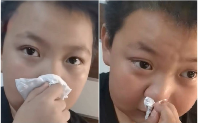 Dječak je sve vrijeme držao maramicu preko nosa