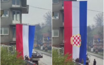Na zgradi postavljena zastava "Herceg-Bosne"